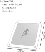 120mm Fan Filter PC Dust Filter Computer Fan Grills Dust Mesh Magnetic Frame PC Case Cover Dustproof PVC 50 Mesh(PVC, Gentleman Aesthetic, 120 * 120mm, 5pcs, White)