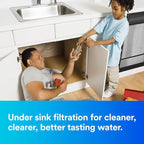3M Aqua-Pure 3M FF100 Under Sink Drinking and Cooking Water Filter System, Reduces Lead, Microplastics, Chlorine Taste and Odor, Cysts, Select VOCs. 2.5 GPM Full Flow
