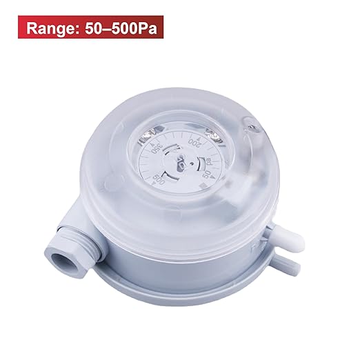 1pcs 604 Micro Differential Pressure Switch - 20-1000Pa Adjustable Air & Gas Sensor for HVAC Systems, Ventilation, Filter, Duct Alarm Use(50-500pa)