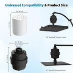 Hibbent Upgraded High Output Shower Filter for Hard Water, 20 Stage Showerhead Filter with Vitamin C, Removes Chlorine and Fluoride, Reduces Dry Itchy Skin, Eczema, and Dandruff, Matte Black