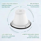 Replacement for BLACK & DECKER Hand Vacuum Filter compatible with VF200SP BDH2000SL/BDH1800S Vacs, Replace Part # 90543043-01, 4 * Black Decker vacuum filters, 1 Cleaning Brush By Improvedhand