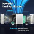 Coway AP-2015F Airmega 400 Smart Air Purifier (Covers 1,560 sq. ft.), True HEPA Air Purifier with Smart Technology, White