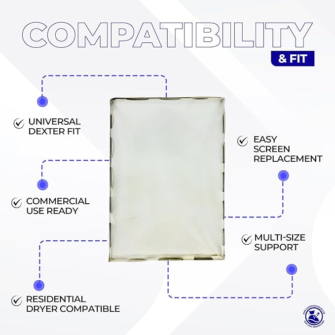 Dexter Lint Screen Replacement – Durable Frameless Dryer Lint Filters for Commercial & Residential Use (9555-057-003) - 17.75" X 29.5" (Pack of 1)