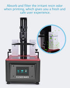 ELEGOO 2PCS Mini Air Purifier with Activated Carbon Filter and Universal Adaptor for LCD/DLP/MSLA Resin 3D Printer