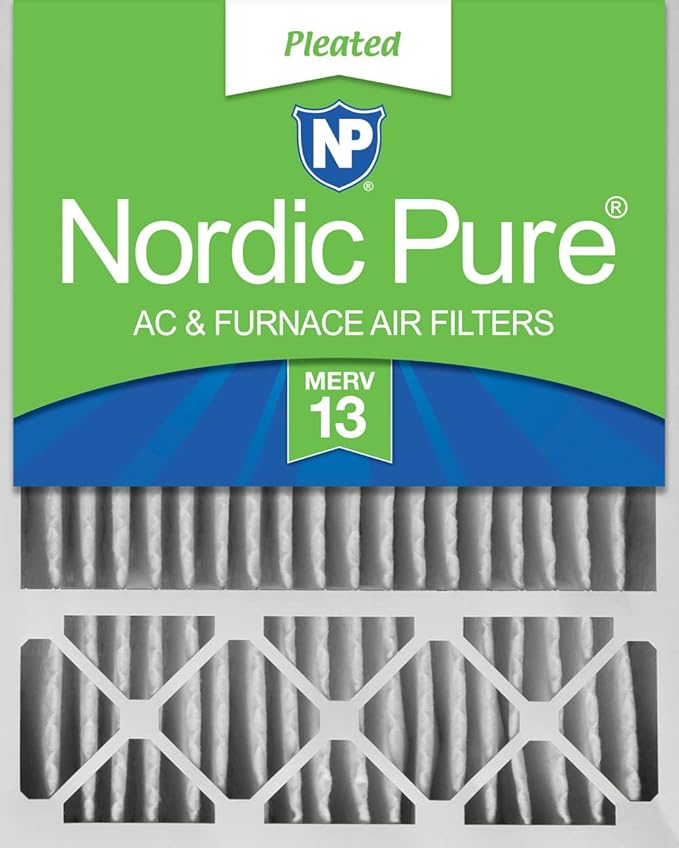 Nordic Pure 16x25x5 (Actual Size: 15 3/4 x 24 3/4 x 4 3/8) Honeywell/Lennox Replacement MERV 13 Air Filter 1 Pack