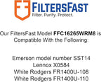 Filters Fast Compatible Replacement for White Rodgers 16x26x5 Air Filter MERV 8 F825-0548 Pleated AC Furnace, Actual Size: 16.12 x 25.75 x 4.87, 2-Pack