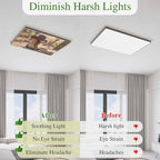 Fluorescent Light Covers, Cowboy Western Magnetic Light Covers for Ceiling Lights, Cowboy Hats Boots Desert Cacti Vintage Fluorescent Ceiling Shade Filters for Classroom Bedroom Office 4x2Ft x 2PCS