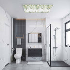 Fluorescent Light Covers for Ceiling Lights Sage Green Eucalyptus Leaves Magnetic Light Filters 2 Pack 4x2 ft Nature Leaf Plant Ceiling Lights Cover for Classroom Office School Home Drop Lamp Decor