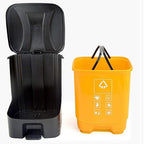 HASMI Trash Can Pedal-Type Trash Can, with Lid, Household Outdoor Garbage Sorting Box 20L Wastebasket (Color : Rojo)