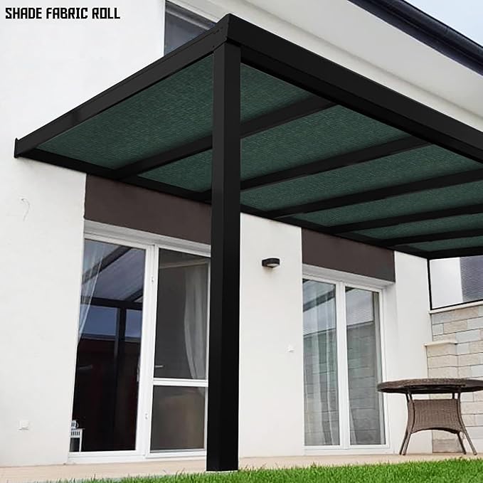 TANG Sun Shade Fabric Roll 8'x79' Shade Cloth for Garden Dark Green HDPE Mesh Shading Pergola Cover Replacement Canopy, 95% Blockage Sunshades for Outdoor Patio Backyard Plant