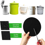 Charcoal Filters for Compost Bucket Activated Charcoal Filter for Countertop Bin Pail Replacement Filters Round 6.8 Inch 4 Pack