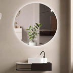 Led Mirror for Bathroom,Bathroom Mirrors for Vanity,Shatter-Proof,with Dimming & 3 Color Modes,Heated Demister Pad,Anti-Fog,Hanging Vanity Mirror,Easy to Install, Easy to Clean (Size : 60x60cm)