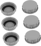 DOITOOL 18pcs Pp Pipe Caps for Drainage Caps for Waste Processing Easy Installation Grey Color for Bathroom Kitchen Use