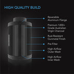 AC Infinity Air Carbon Filter 4" with Premium Australian Virgin Charcoal, for Inline Duct Fan, Odor Control, Hydroponics, Grow Rooms