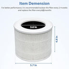 3Pack Core Mini Replacement Filter Compatible with LEVOIT Core Mini Air Purifier,Core Mini-P,3-in-1 High Efficiency Filter, Mini-RF Filter with Activated Carbon,Part #Core Mini-RF Filter Replacement