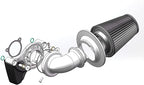 Big Sucker cone Air filter intake for harley air Cleaner Sportster Softail fatboy heritage dyna touring street road king Glide (Nake - Chromed, TypeD : Touring M8 17-UP, Softail 18-UP)