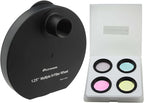 Astromania 1.25" Multiple 9-Position Filter Wheel for Telescope - with LRGB Filter Set