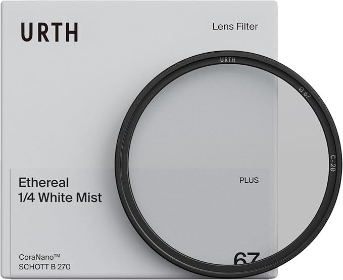 Urth 72mm Ethereal White Mist ¼ Diffusion Lens Filter (Plus+) - Cinematic Effect, 20-Layer Nano-Coated Light Dispersing Particles