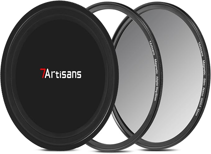 7artisans Nano Magnetic Filter UV Filter ND Light Reduction Filter/CPL Polarization Filter/GND Gradient Filter/Black Mist 1/4 Portrait Photography Filter Suitable for Lens(77mm GND0.9)