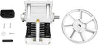 Air Compressor Pump Head, Twin Cylinder Air Compressor Head with 3Hp Powerful Function Exhaust Valve Design and Good Heat Dissipation Air Filter Muffler Industrial Compressor Pump Motor for Electronic