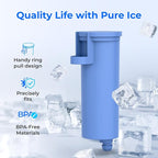 Waterdrop Scale Inhibiting Replacement for GE® Profile Opal Nugget Ice Maker Water Filter, P4INKFILTR, with Ring Pull, NSF 42&372 Certified, BPA-Free, 3 Counts