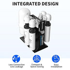 WINGSOL Integrated Reverse Osmosis Water Filter, NSF/ANSI 42/53/58, 10-Stage Under Sink RO Filtration System for pH+ Alkaline Remineralization Water, Easy Installation, No Electricity Needed