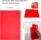 14 Pack Color Correction Light Gel Filter Sheet Colored Overlays Transparency Film Plastic Sheets for Halloween Led Light, or Outdoor Landscape, 11.7 by 8.3 Inches, 7 Colors