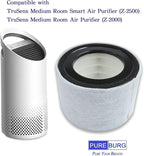 PUREBURG Replacement Filter Compatible with TruSens Z2000 Z-2500 Z-2000 Medium Room Air Purifier,2-Pack H13 HEPA 3-Stage Filtration Activated carbon Pre-Filter Dust VOCs