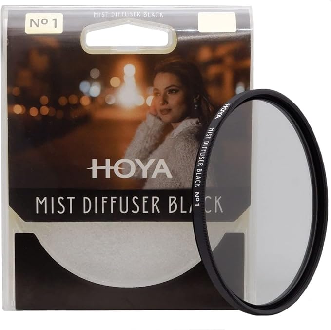 Hoya 67mm Mist Filter Black Diffuser No. 1 - Black Mist Filter for Camera Lenses - Soft Diffusion Effect for Portrait Photography & Cinematic Look, Reduces Contrast & Softens Wrinkles