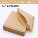 BYKITCHEN Size 02 Cone Coffee Filters, Set of 200, Disposable Paper Coffee Filters, Size 02 Natural Paper Filters for Pour Over Coffee Dripper and Coffee Maker (Natural Brown)