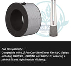 U9C HEPA Replacement Filter Compatible with LG PuriCare AeroTower Fan U9C Series U9CV2B / U9CS1C / U9CV1C, H13 True HEPA 3-in-1 Filtration with Activated Carbon, 1 Pack