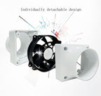 3”Inline Air Vent Pet Fan 6W Greenhouse Ventilation Equipment 12V Indoor Intake Fume Extractor Blower 47CFM Intake Bathroom Shower Fan For Tent Room