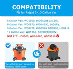 VF3503 Vacuum Bags Compatible with Ridgid 5 to 10 Gallon Wet/Dry Vacs, Size B(10 Pack)