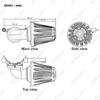 Big Sucker cone Air filter intake for harley air Cleaner Sportster Softail fatboy heritage dyna touring street road king Glide (Deep style -Chromed, TypeB: Touring 01-07, Softail Dyna 99-15)