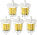 5 Pack 3/8" Universal Fuel Filters, Inline Gas Fuel Line for Industrial Tractors Cars Trucks Motorcycles Gas Powered Engine