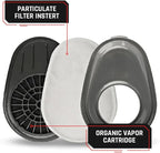 P-A-3 Organic Vapor & Particulate Filter Cartridge A1P2 - Bayonet-Style Replacement Filters for Mask & Respirator - Filters Chemical, Smoke, Dust, Paint, Resin, Woodworking, Welding, Sanding