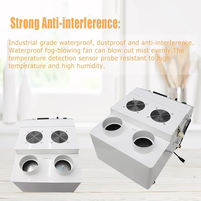 Ultrasonic Humidifier Cooler Sprayer 15kg/h Commercial Humidifier Commercial Industrial Humidifier with Humidistat and Remote Sensor Stainless Steel for Grow Room 110V
