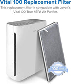 LEVOIT Vital 100 Replacement Filter, Genuine Air Purifier Filter, High-Efficiency Activated Carbon for Removal of Smoke, Odor, Allergens, Pollen,Vital 100-RF, White, 2 count (Pack of 10)