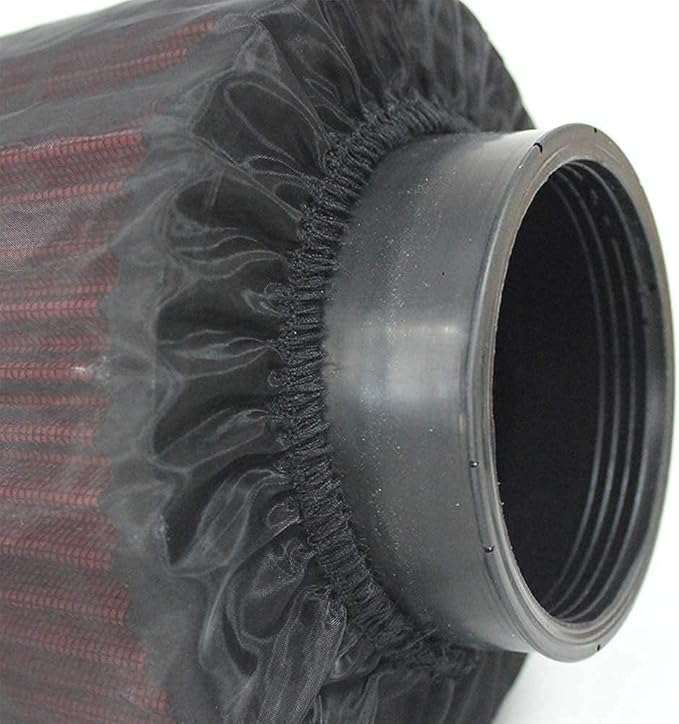 Muge Racing Air Filter Cover for Car Cold Air Intake Filter, Universal High Flow Air Intake Filter, Black, 1 PCS