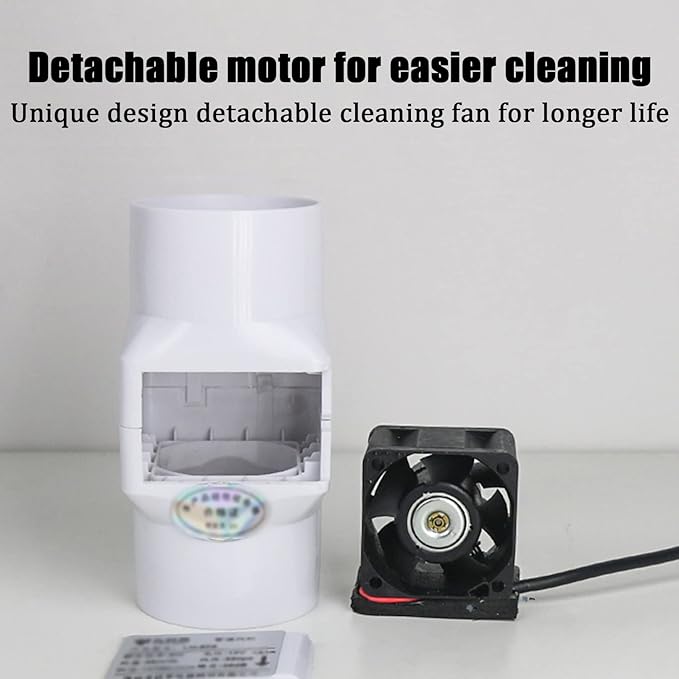 18W 12V Duct Extractor Fan 2” 50mm with 20mm PVC Pipe Interface 32 CFM Air Circulation Vent Blower for Heating Cooling Greenhouse (Color : Adjustable Speed, Size : 50mm/20mm)