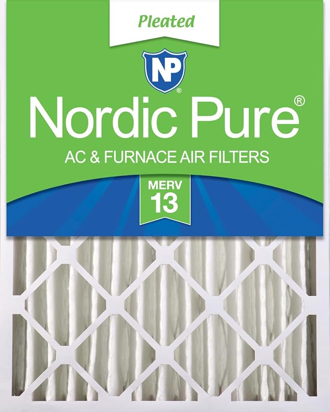 Nordic Pure 18x24x4 (Actual Size: 17 1/2 x 23 3/8 x 3 5/8) Pleated MERV 13 Air Filter 1 Pack