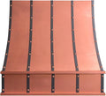 CT Copper Tailor Sloped Copper Vent Hood Wall Mount,42'' W,30''H, 1150 CFM Exhaust Fan,Stainless Steel Vent,LED Light,Dishwasher-Safe Baffle Filters,VH8TR1