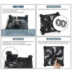 Dual 120mm Fan with 10 Speed USB 5V DC 12V IPX5 Waterproof Cooling Fan for Tablet TV Receiver Router DVR Xbox Greenhouse Kennel Computer Cabinet Component Cooling