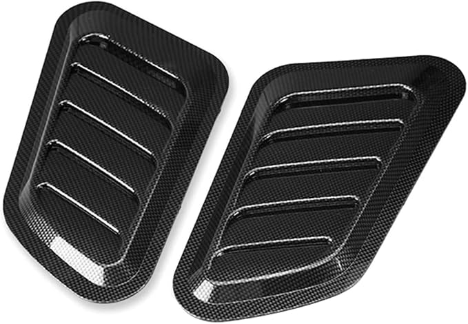 2Pcs ABS Car Air Flow Intake Hood Scoop Vent Bonnet Cover Universal DIY Decorate Car Accessories Compatible With BMW(Black)