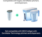 ZeroWater Official Replacement Filter - 5-Stage 0 TDS Filter Replacement - System IAPMO Certified to Reduce Lead, Chromium, and PFOA/PFOS, 3-Pack