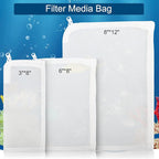 Segarty Aquarium Filter Bags High Flow, 10 Pack 0.15mm Mesh Bag 7.7 x 6 Inch Reusable White Nylon Media Net Bags with Plastic Zipper for Bio Balls, Ceramic Rings, Activated Carbon, Charcoal, Fish Tank