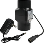 2 Inch Inline Duct Fan 12v Ventilation Fan with Variable Speed Controller Low Noise Inline 22 CFM Blower for Grow Tent Bathrooms Kitchens Black (Color : NO Adjustable Speed)
