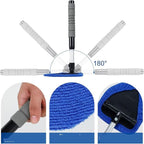 Compatible for Window Scraping Mist Eliminator Microfiber Car Cleaner Telescopic Windshield Cleaning Tools Auto Accessories(White)