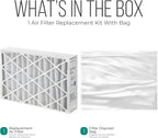 Furnace Filters 16x25x4 - HVAC Air Filter Replacement FC100A1029 Merv 11 with Homequip Easy Disposal Bag (1 Pack)