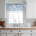 Haze Blue Retro Summer Sheer Valance Curtains, Sea Turtle Starfish Coral Ocean Light Filtering Kitchen Valances Rod Pocket Voile Curtain Window Treatment for Bedroom/Living Room/Basement 42Wx12L